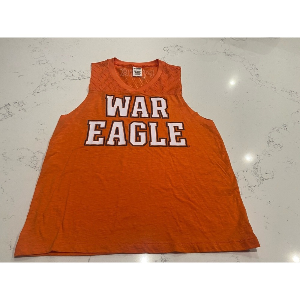 RARE Victoria's Secret PINK Auburn University Tank War Eagle Workout Top Small - Picture 2 of 7